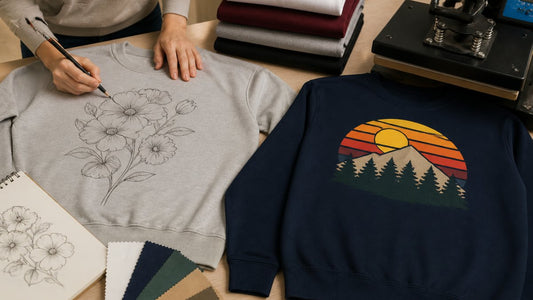 Custom Sweatshirt Design Ideas vs Pre-Made Prints