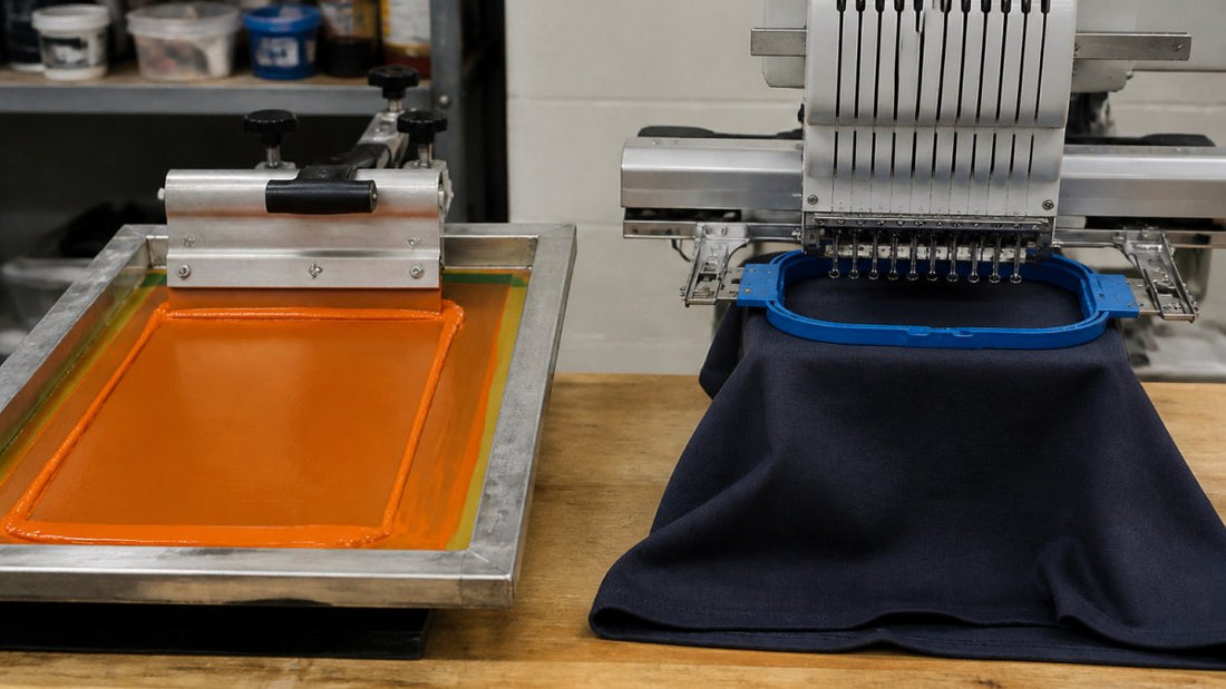 Screen Printing vs Embroidery for Work Shirts