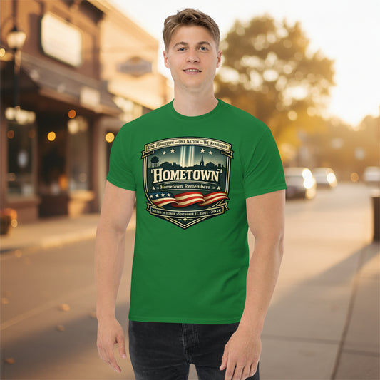 Personalized Hometown 9/11 Remembrance T-Shirt – Custom City Memorial Tee