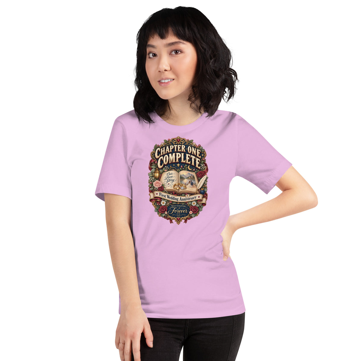 Chapter One Complete First Anniversary t-shirt in Lilac, front