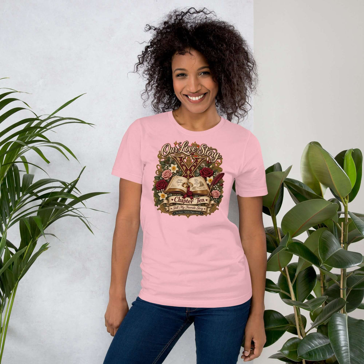 10th anniversary t-shirt featuring vintage design celebrating a decade of love and memories.