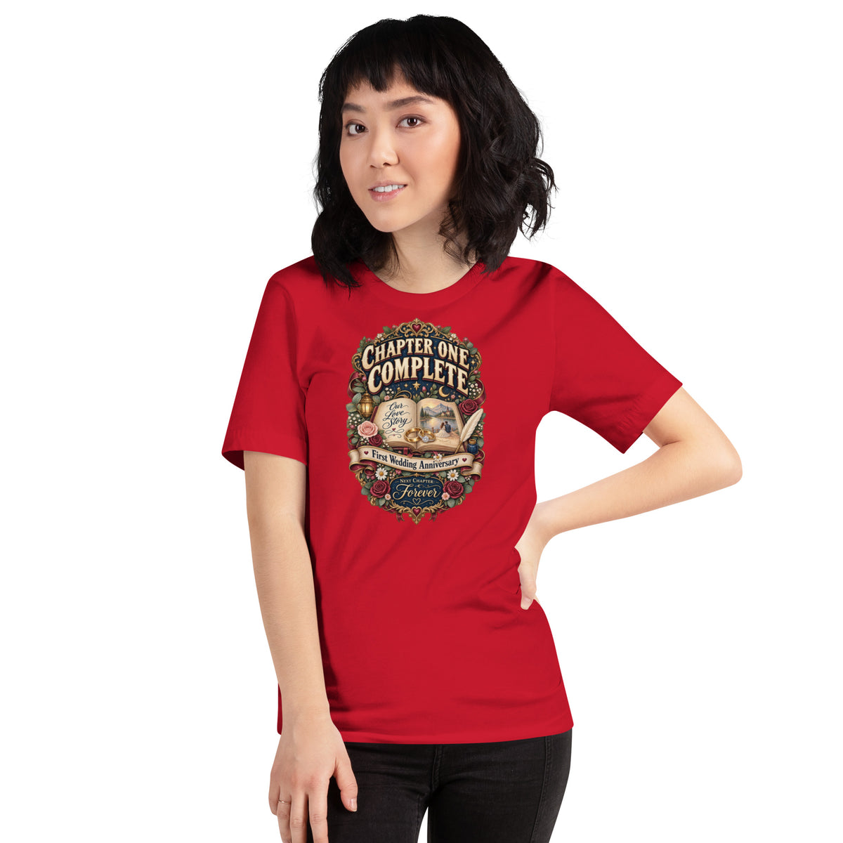 Chapter One Complete First Anniversary t-shirt in Red, front