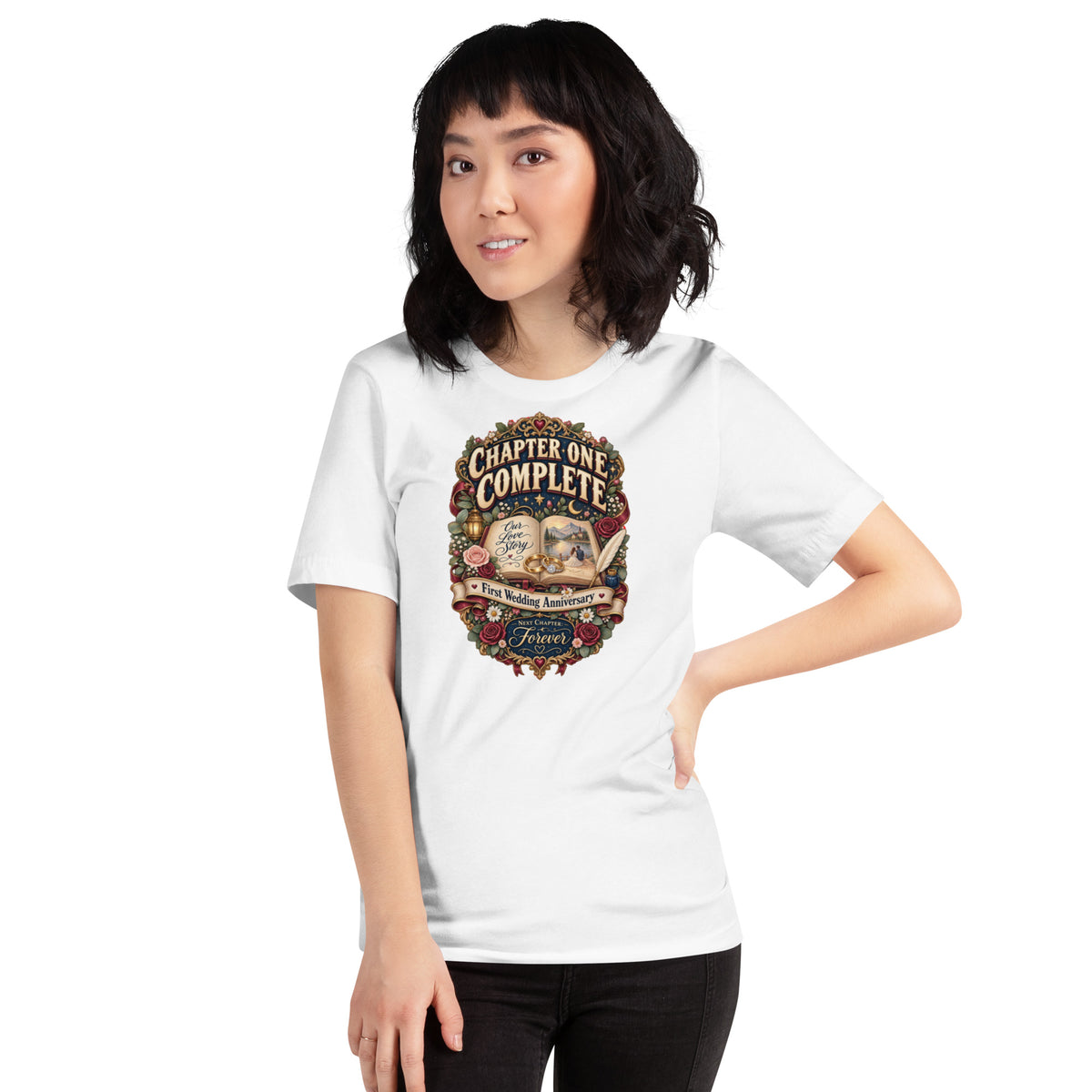 Chapter One Complete First Anniversary t-shirt in White, front